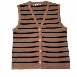 UE Brown and Black Striped Vest
